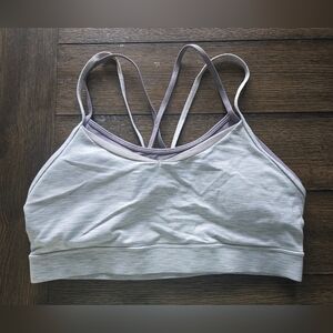 Zyia ACTIVE two-tone Light Gray Strappy Sports Bralette